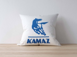 Подушка с логотипом КАМАЗ